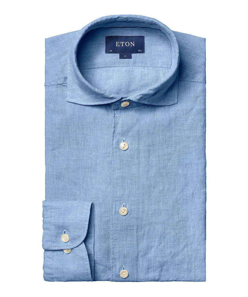 Eton Linen shirt - Blå