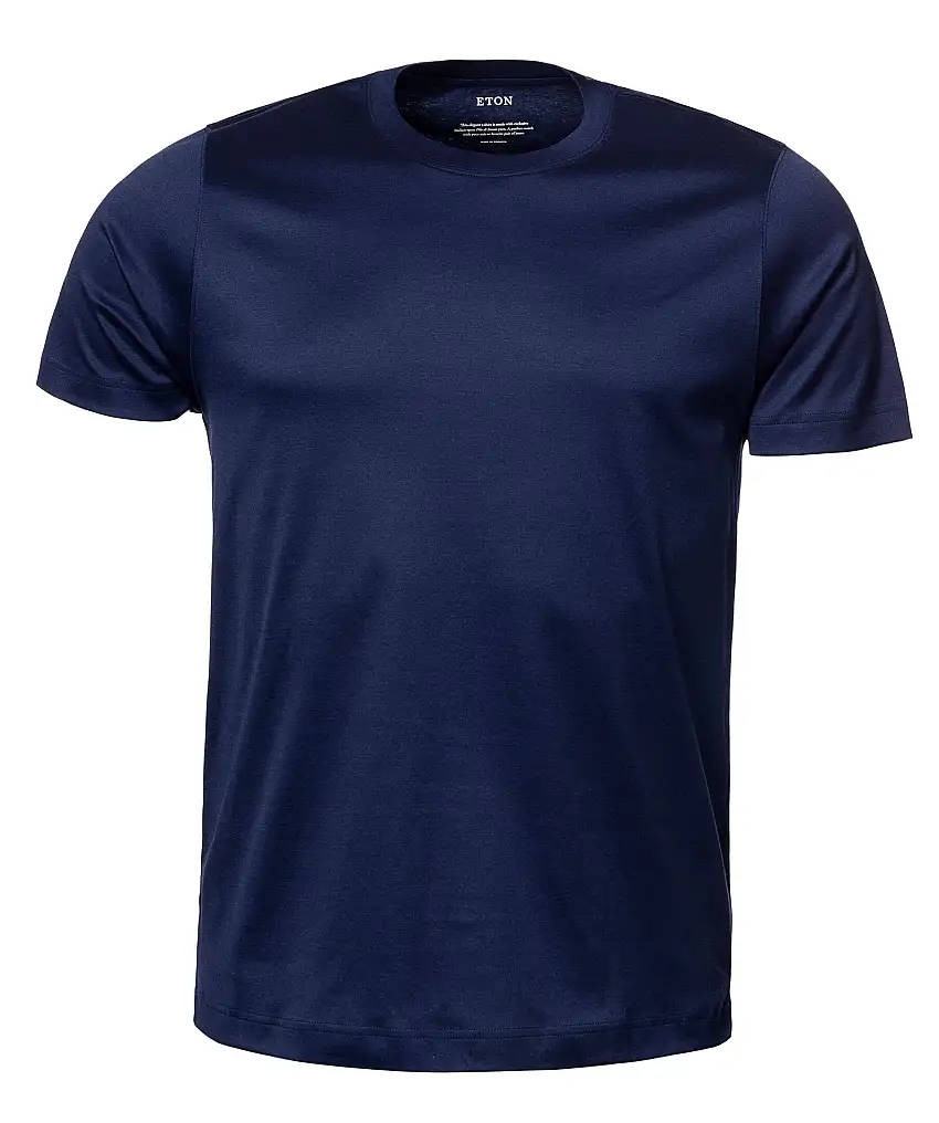 Eton Filo di scozia t-shirt - Blå