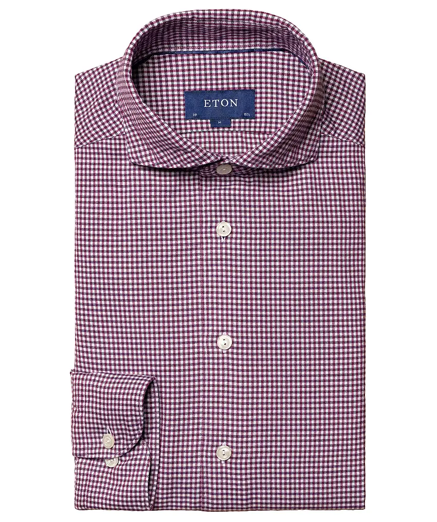 Eton Cotton Tencel Flannel - Röd