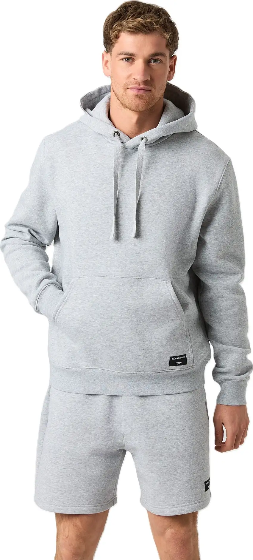 Björn Borg Men's Centre Hoodie Light Grey Melange