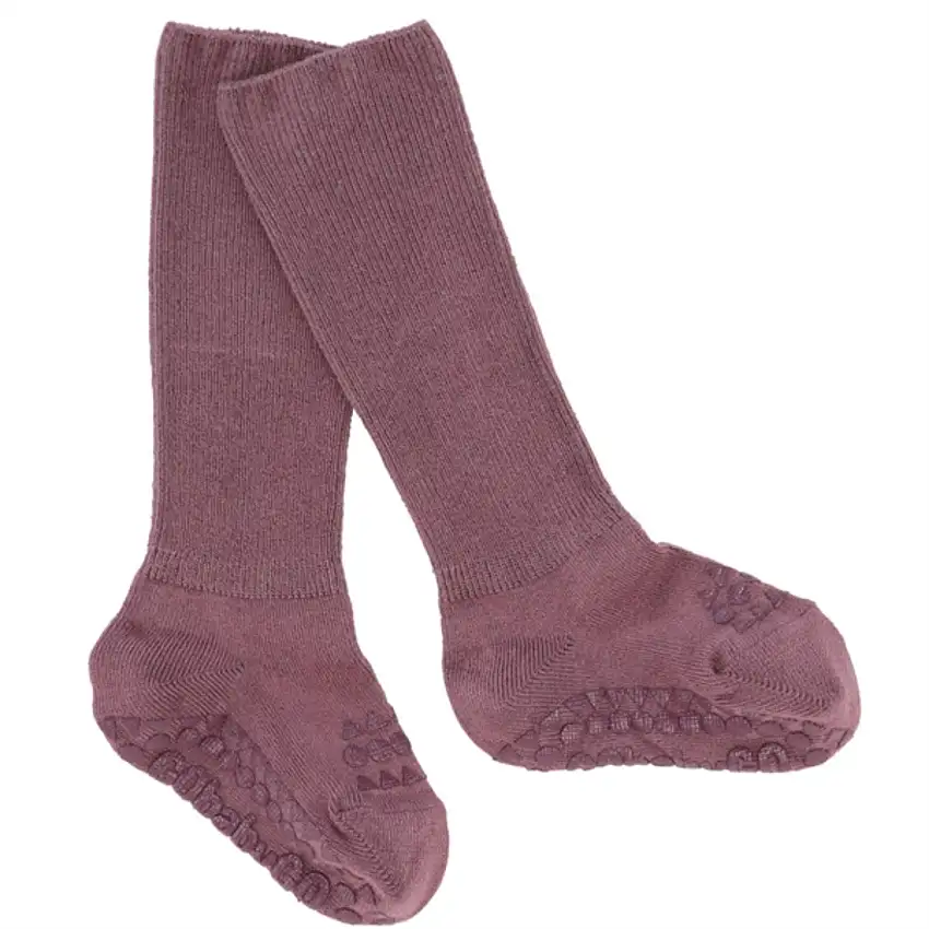Gobabygo Misty Plum Non-Slip Strumpor Bambu
