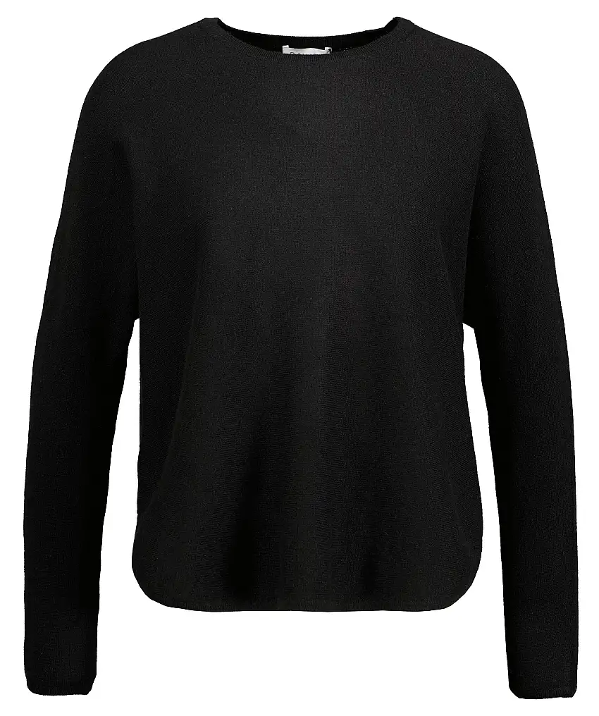 Davida Cashmere Curved cashmere knit - Svart
