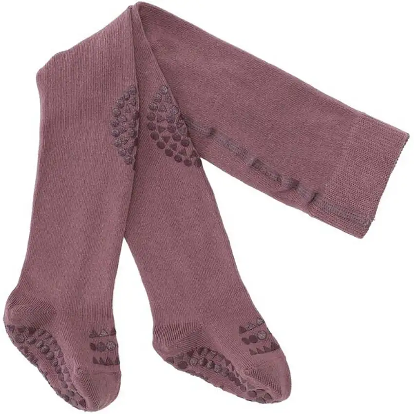 Gobabygo Misty Plum Crawling Strumpbyxar Organic Bomull