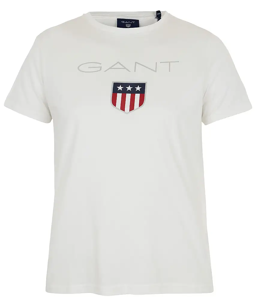 Gant Gant Shield SS T-Shirt - Vit