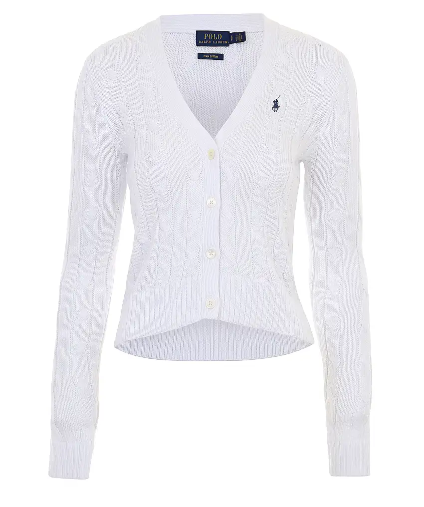Polo Ralph Lauren vneck cardi - Vit