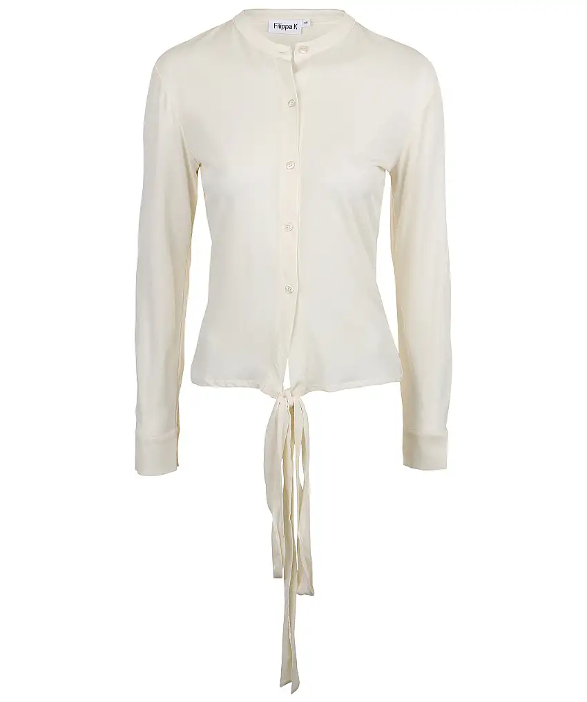 Filippa K Gathered jersey blouse - Beige