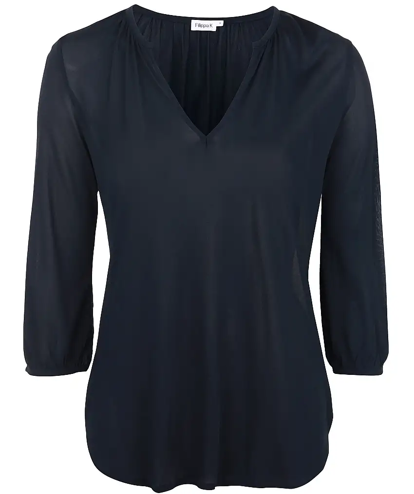 Filippa K Gathered jersey blouse - Blå