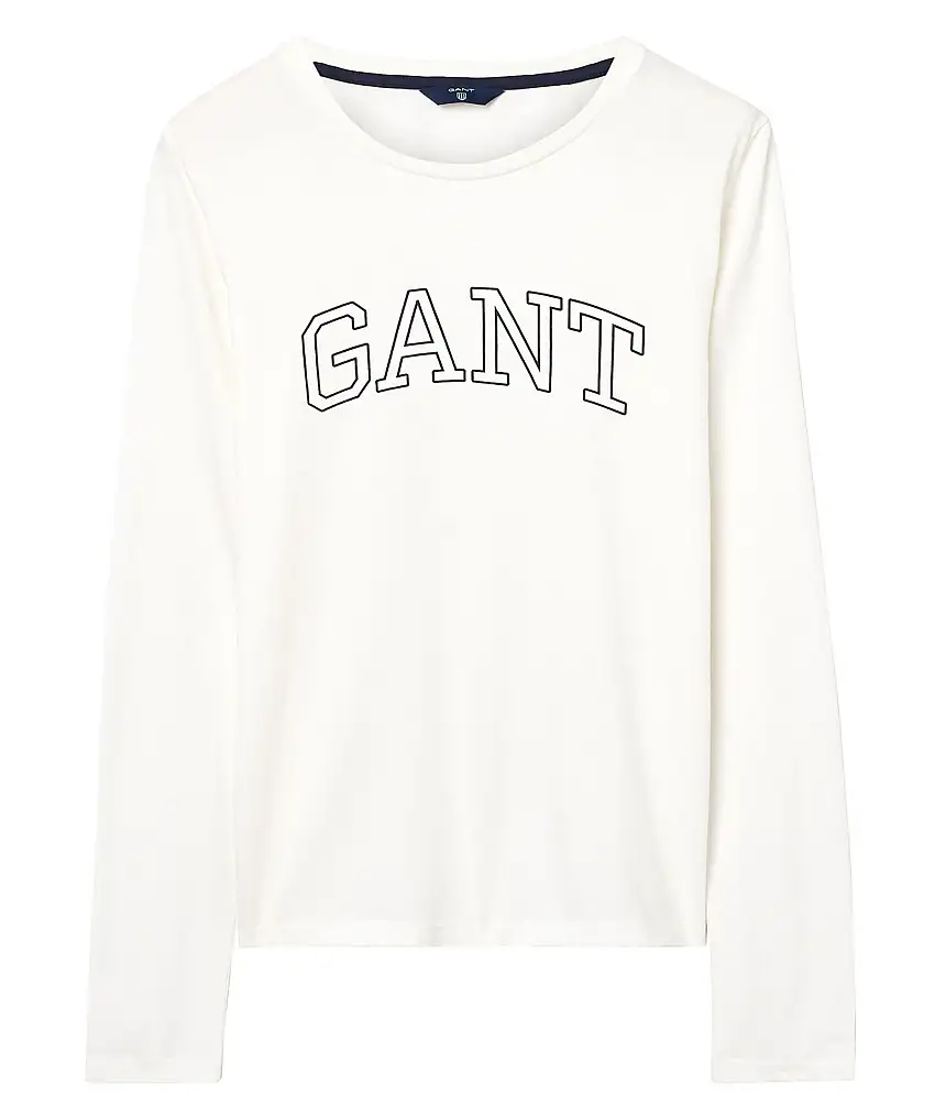 Gant Arch logo longsleeve - Vit