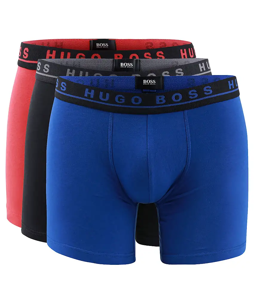 Hugo Boss Boxer Brief 3 Pack - Blå