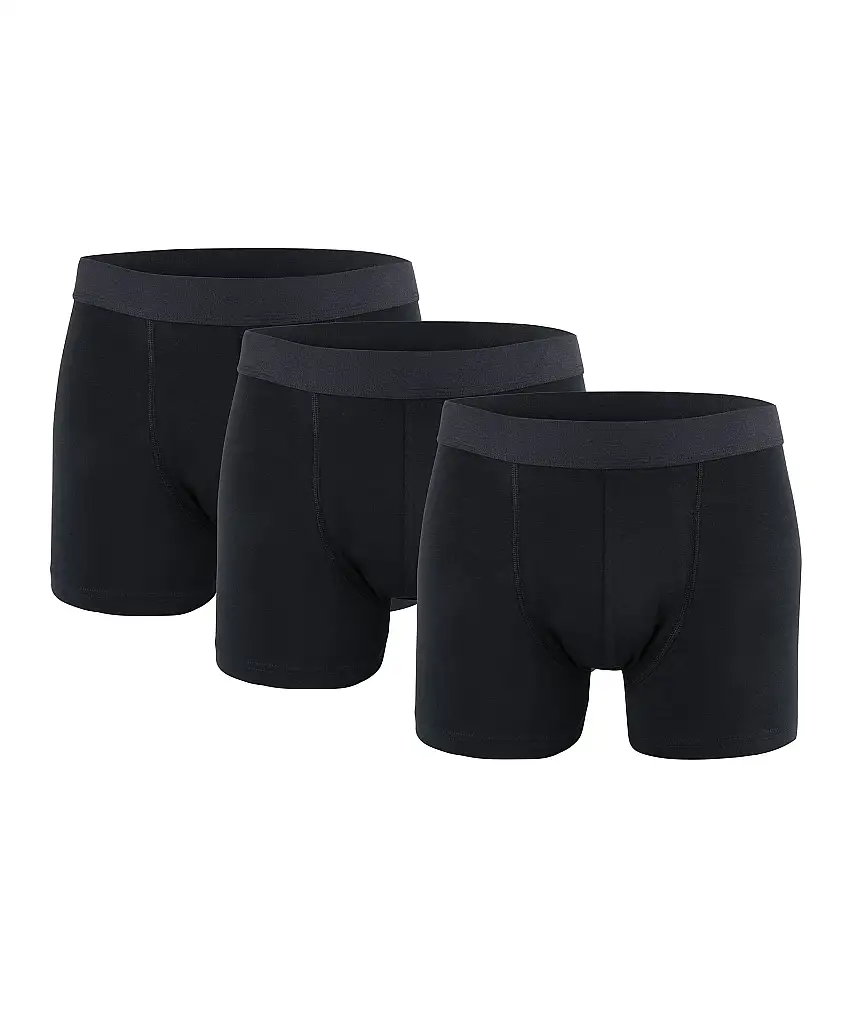 Bread&Boxers Mens 3-pack boxer brief - Svart