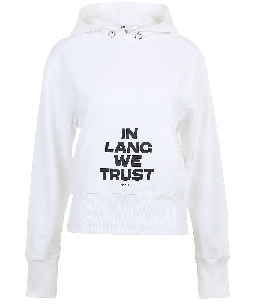 Helmut Lang Standard hoodie wit 1 - Vit