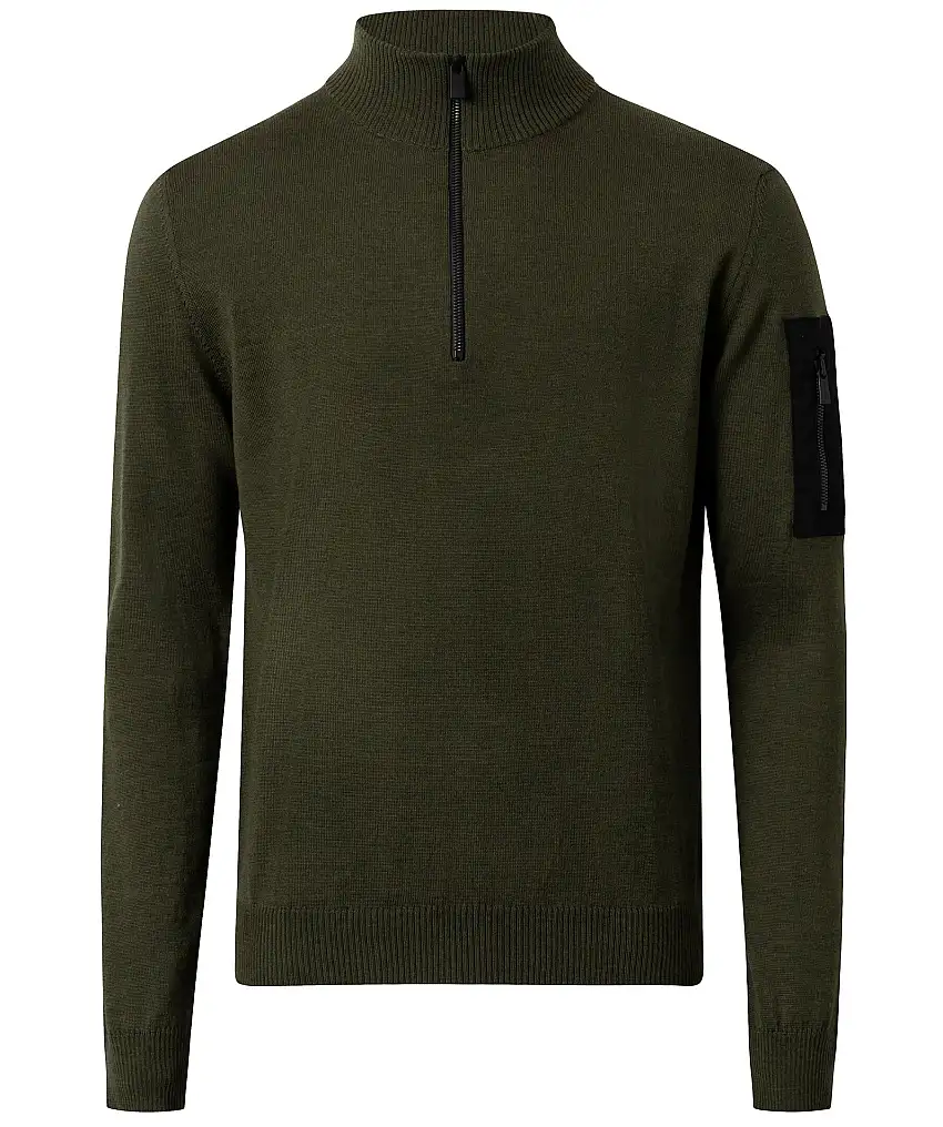 Snoot Lucca Patch Half Zip - Grön