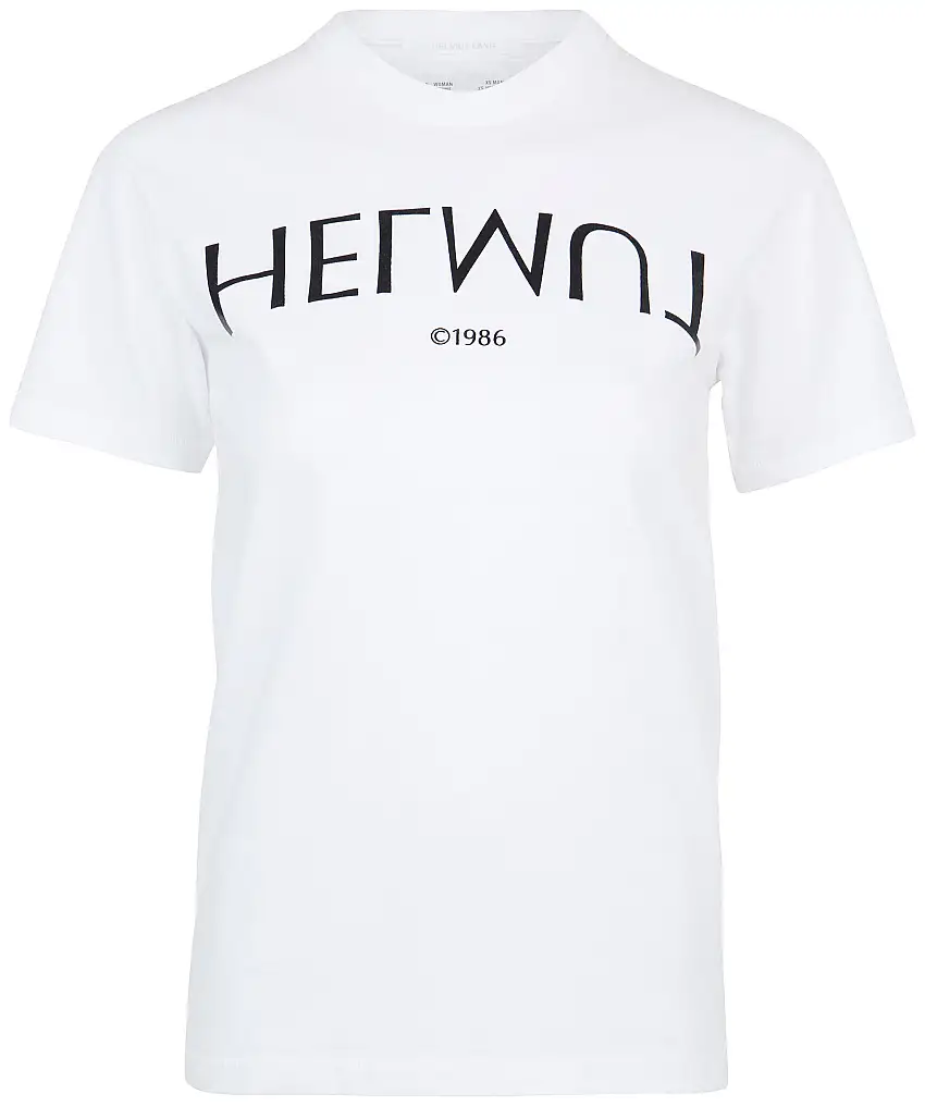 Helmut Lang Logo hack little tee - Vit