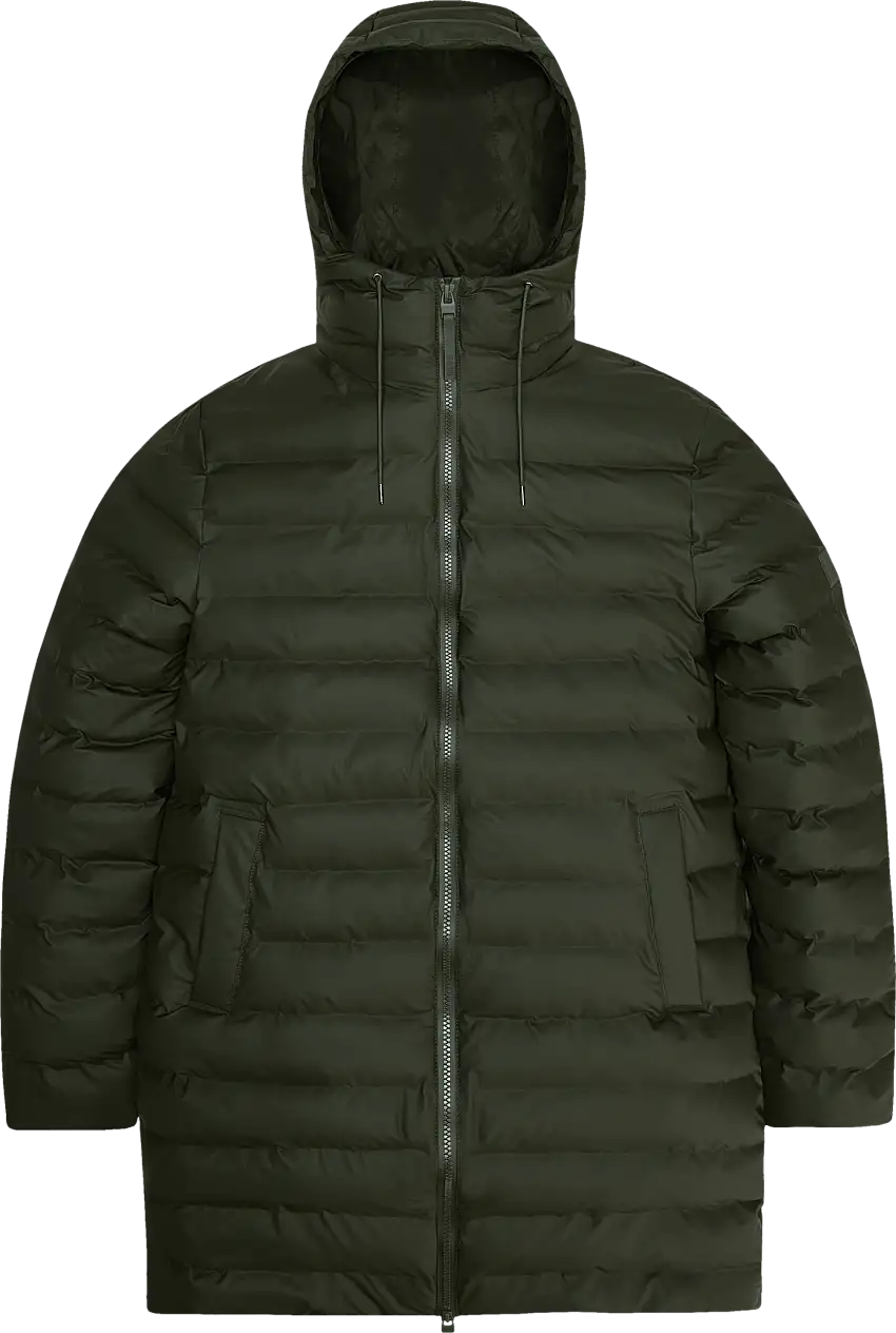 Rains Unisex Lohja Long Puffer Jacket W3T3 Green