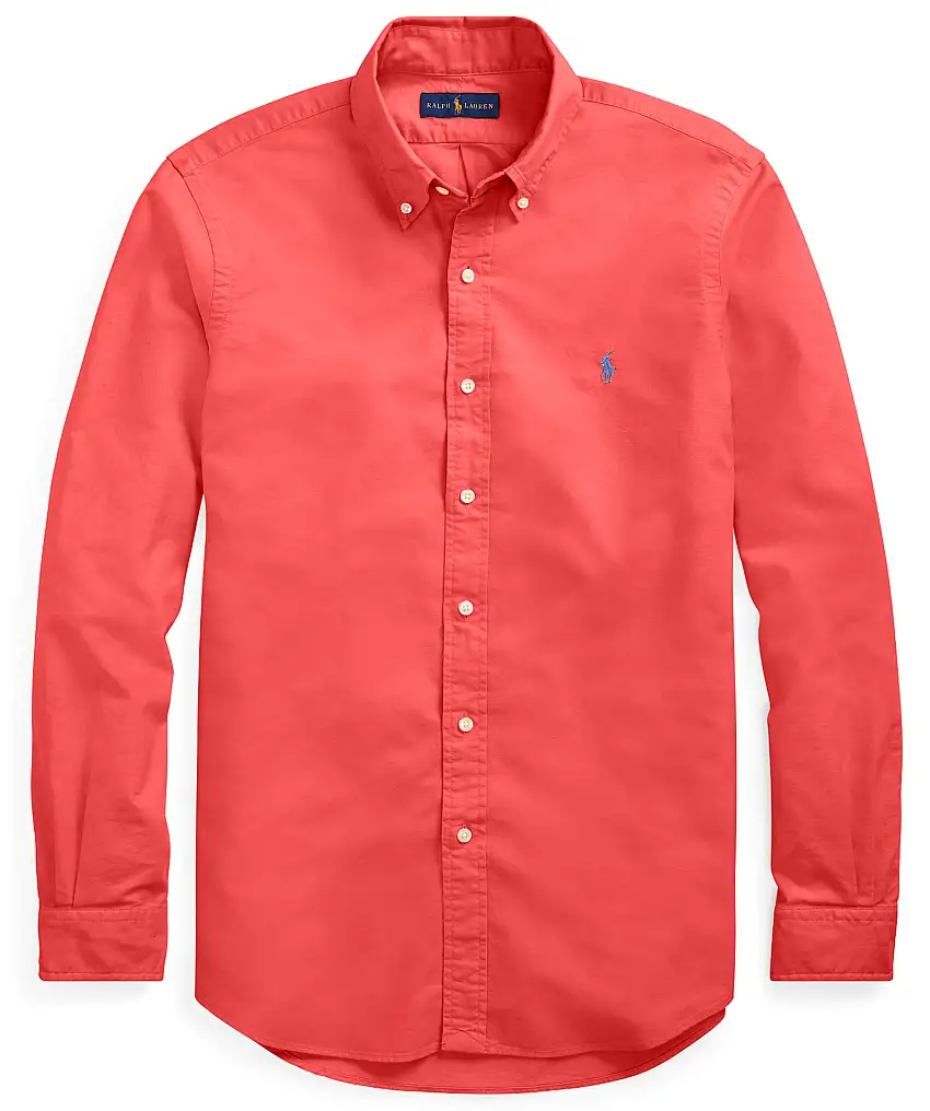 Polo Ralph Lauren Garment dyed oxford slim - Röd