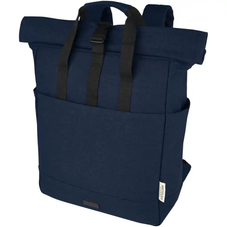 Joey 15" laptopväska med rullstängning av GRS-återvunnen canvas 15 liter