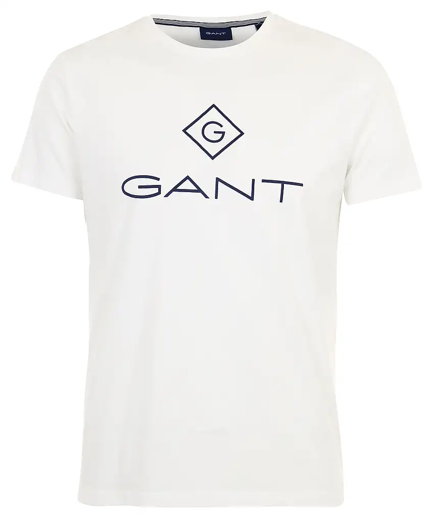 Gant Gant lockup ss t-shirt - Vit