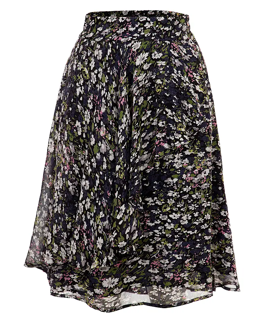 Ganni Printed georgette - Svart