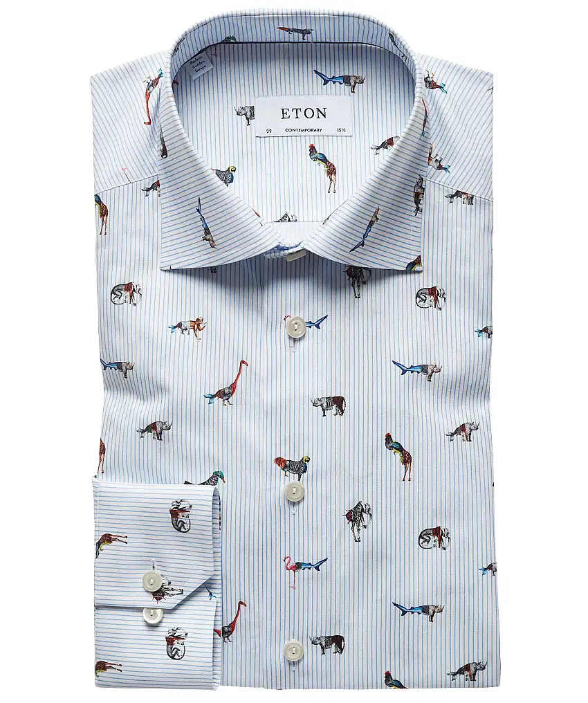 Eton Contemporary Fit - Blå