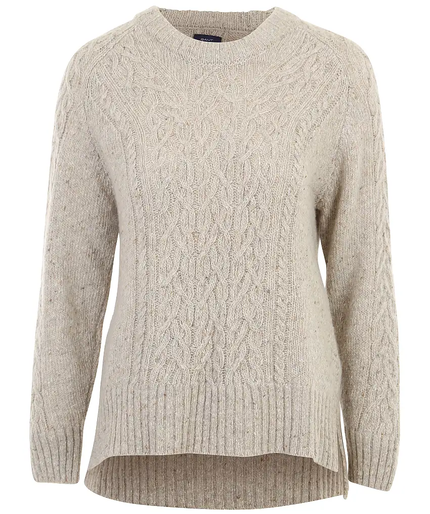 Gant Cable neps crew - Beige