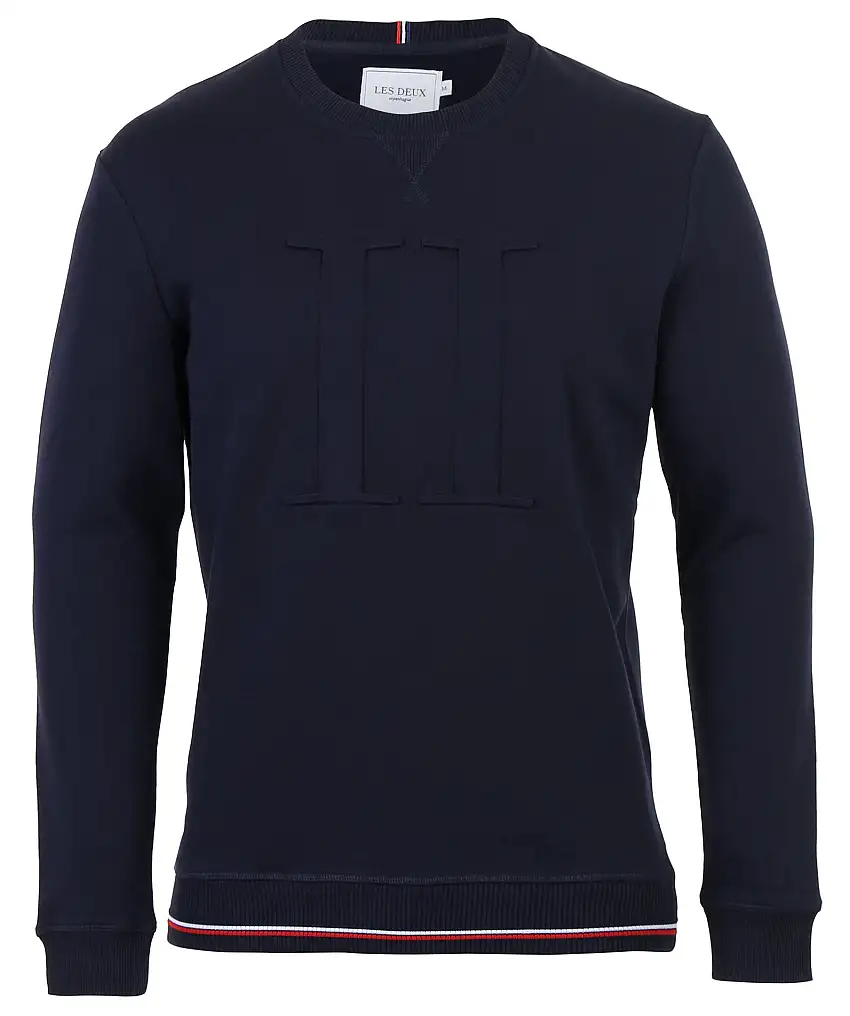 Les Deux Embossed Sweatshirt - Blå