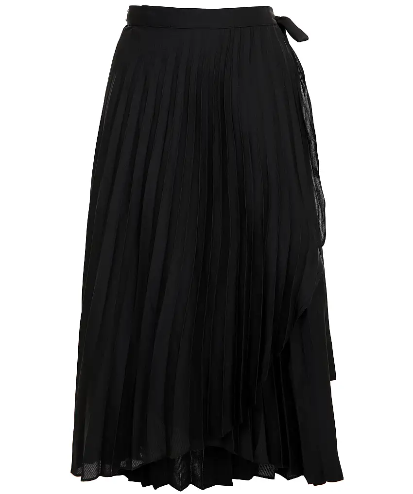 Neo Noir Ritt plisse skirt - Svart