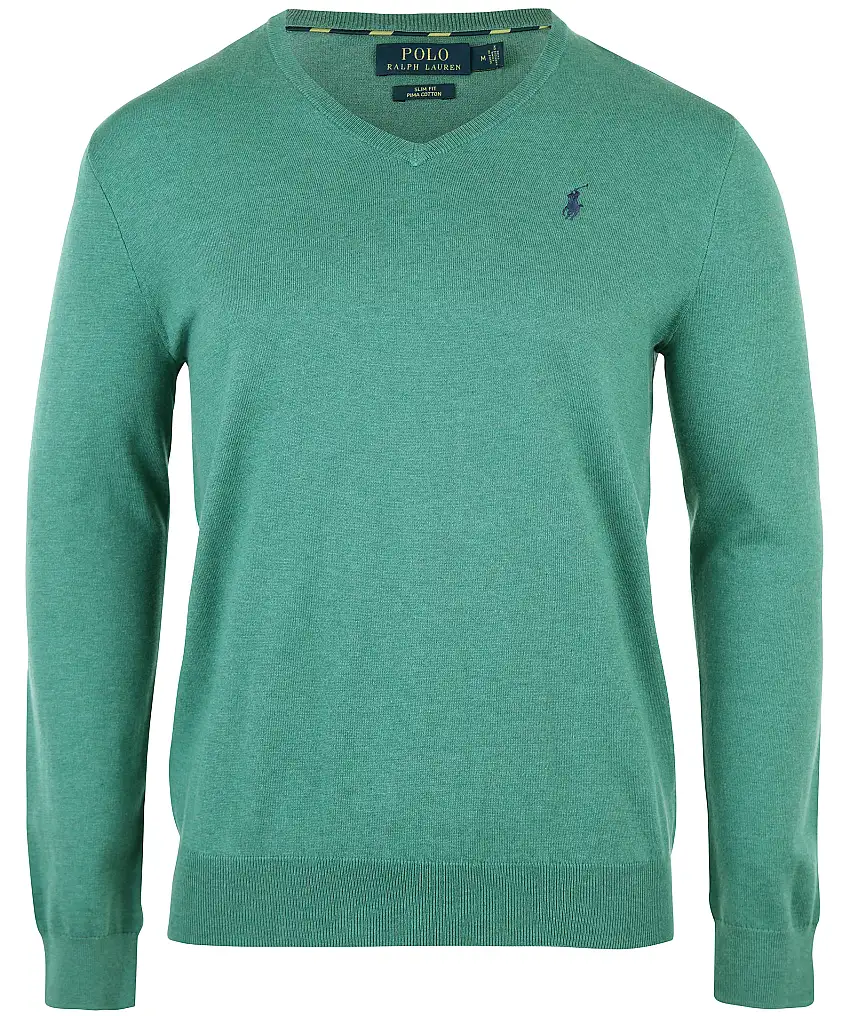 Polo Ralph Lauren V neck pima - Grön