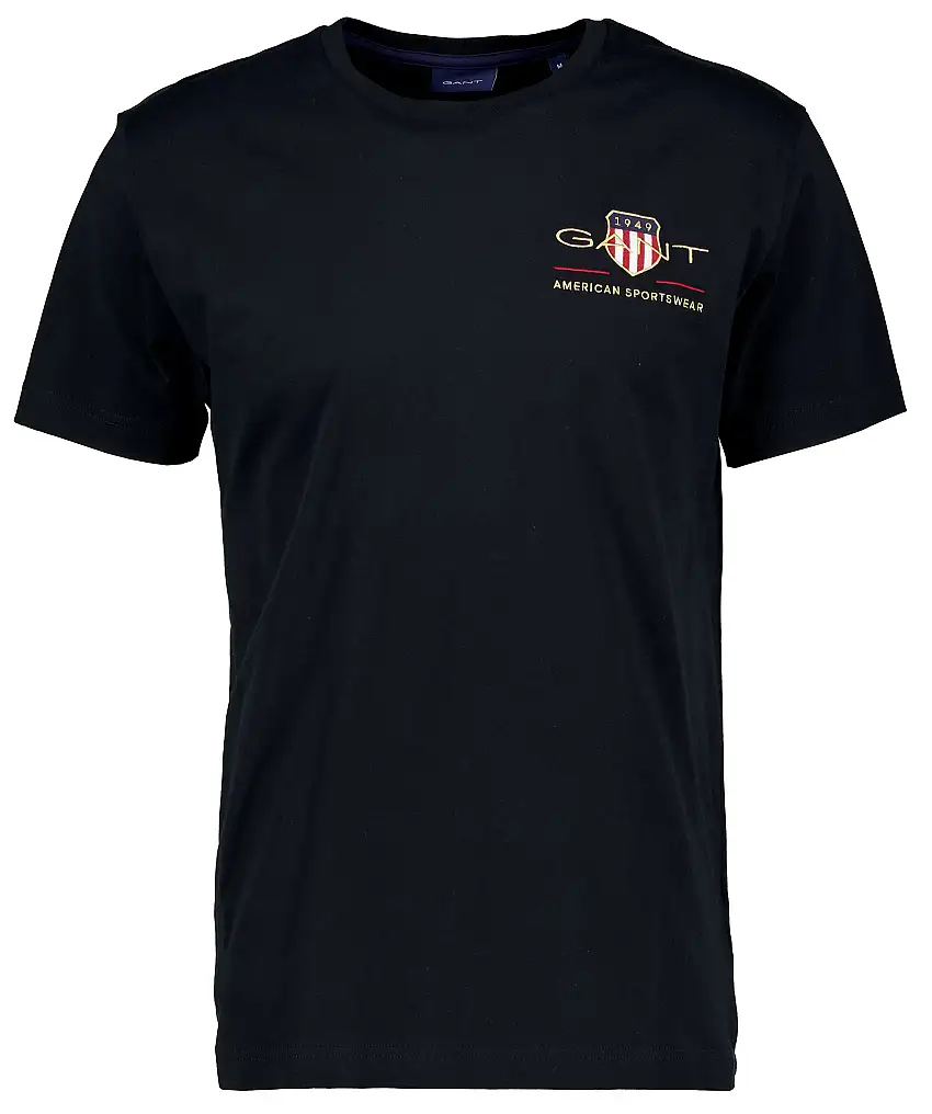 Gant Archive Shield SS T-Shirt - Svart