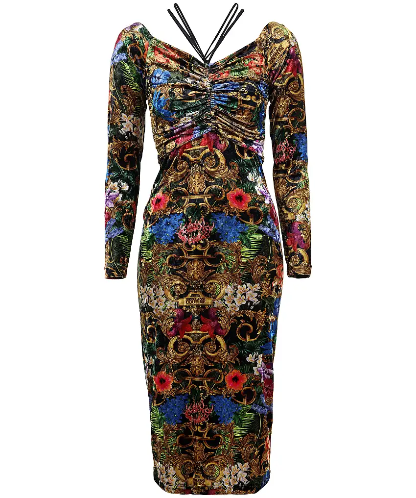 Versace Jeans Couture Jungle baroq dress - Multi