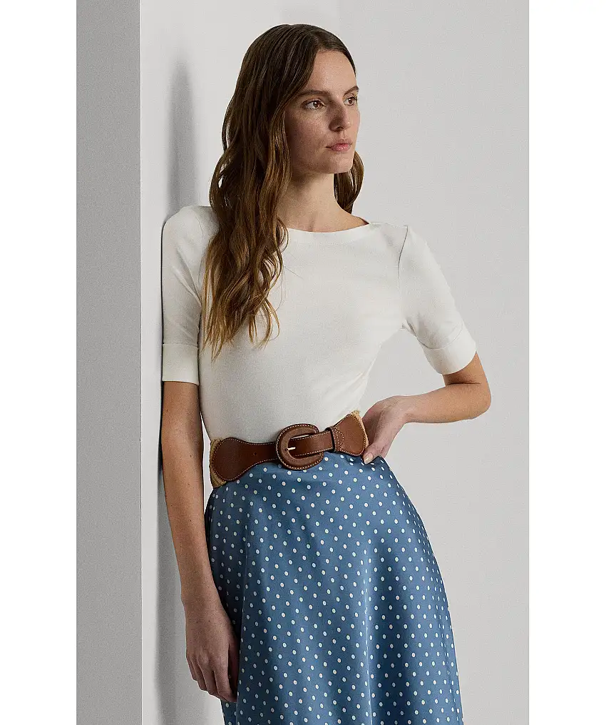 Lauren Ralph Lauren Judy elbow ss top - Vit