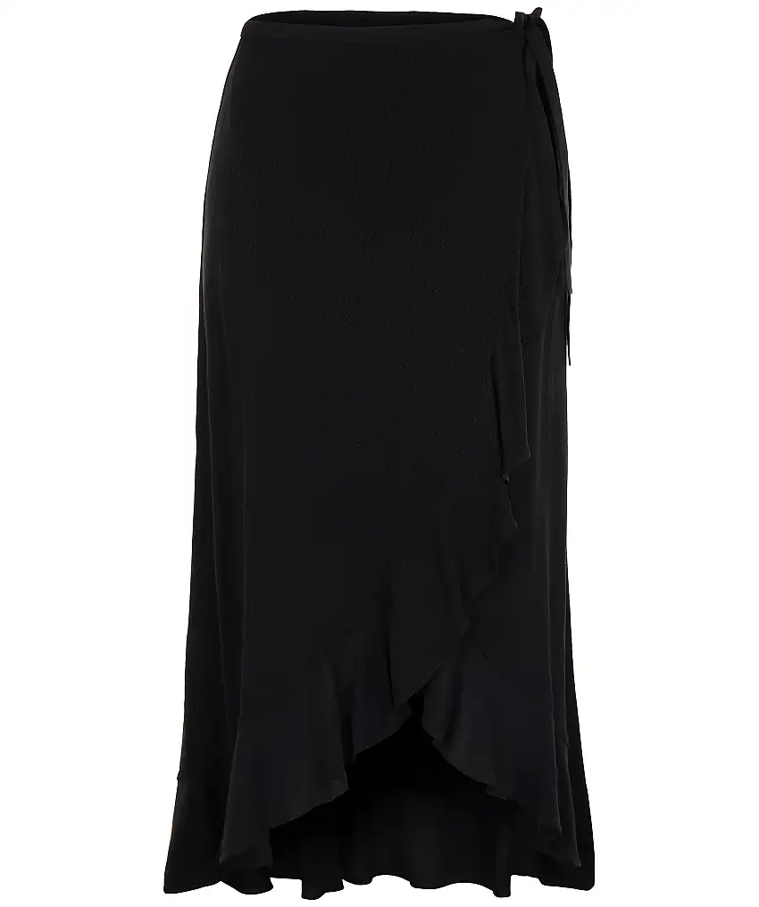 Samsoe Samsoe Limon long wrap skirr - Svart