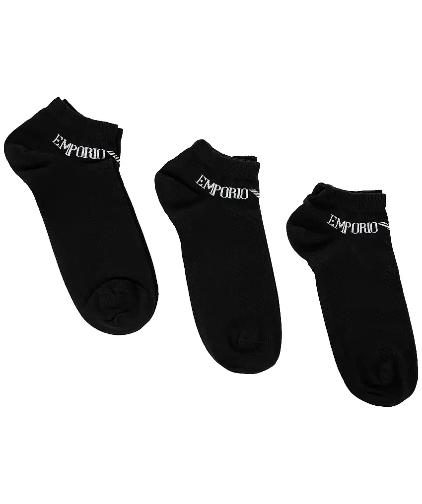 Armani Emporio 3 pack in shoe sock - Svart
