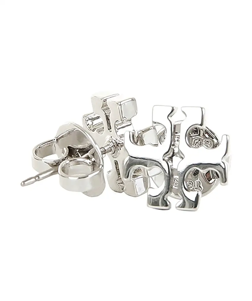 Tory Burch Logo stud  earing - Grå