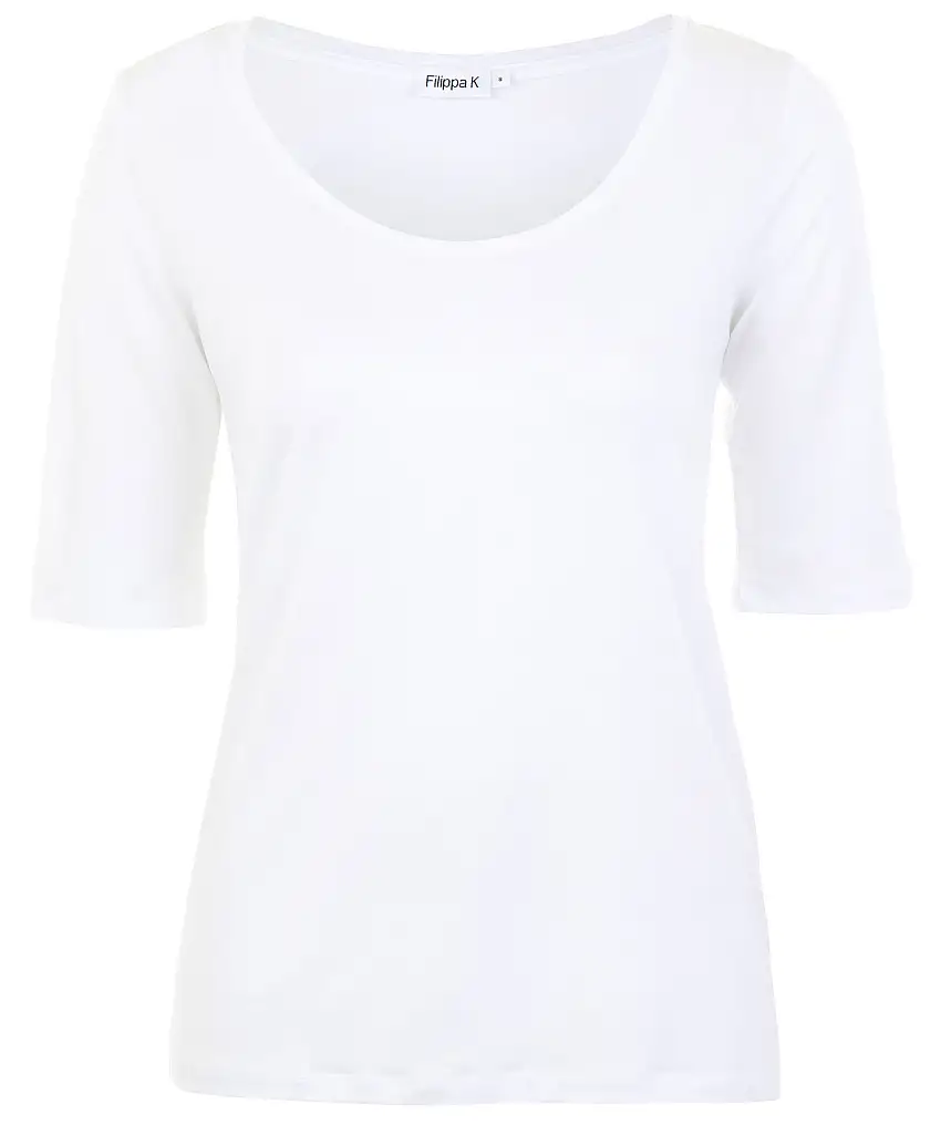Filippa K Tencel scoop-neck tee - Vit