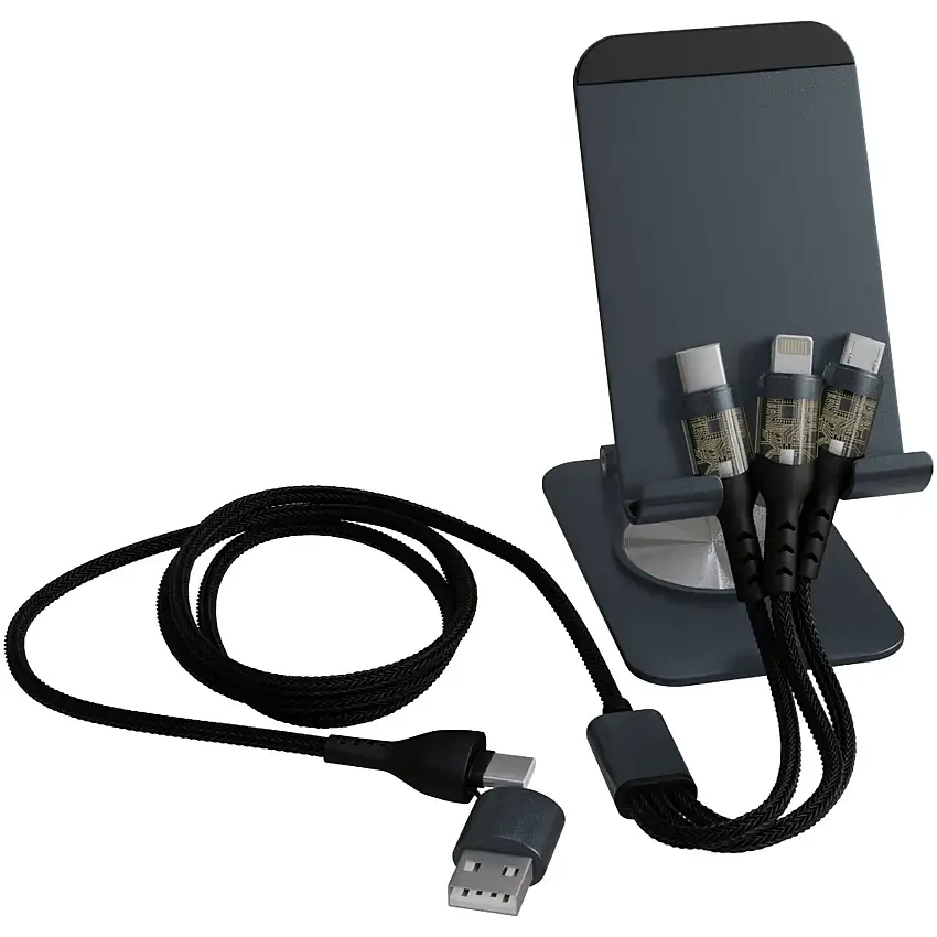 SCX.design O32 hopfällbart telefonställ med 3-i-1-laddningssladd