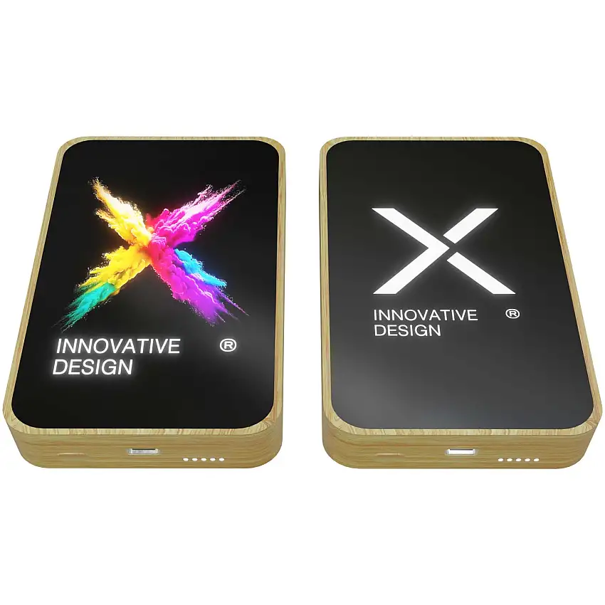SCX.design P26 15W 5 000 mAh MagSafe powerbank av trä