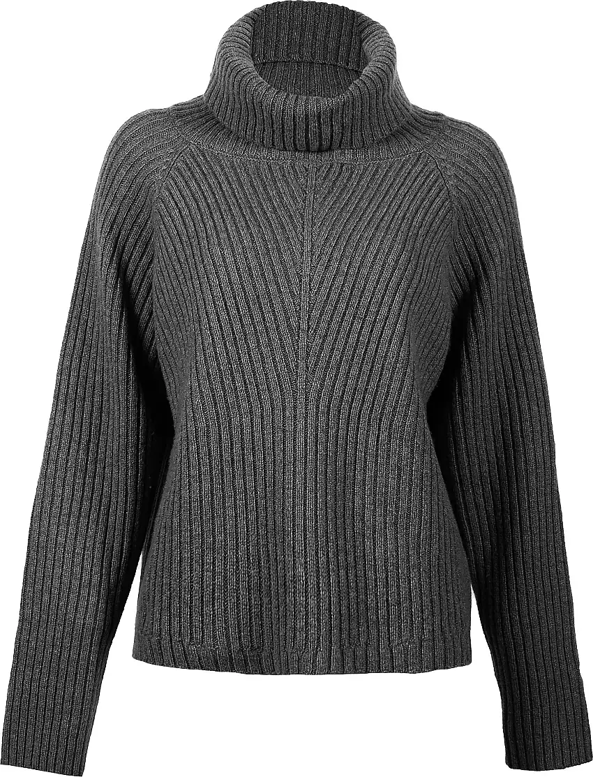 Skhoop Women's Signe Roll Neck Black Melange