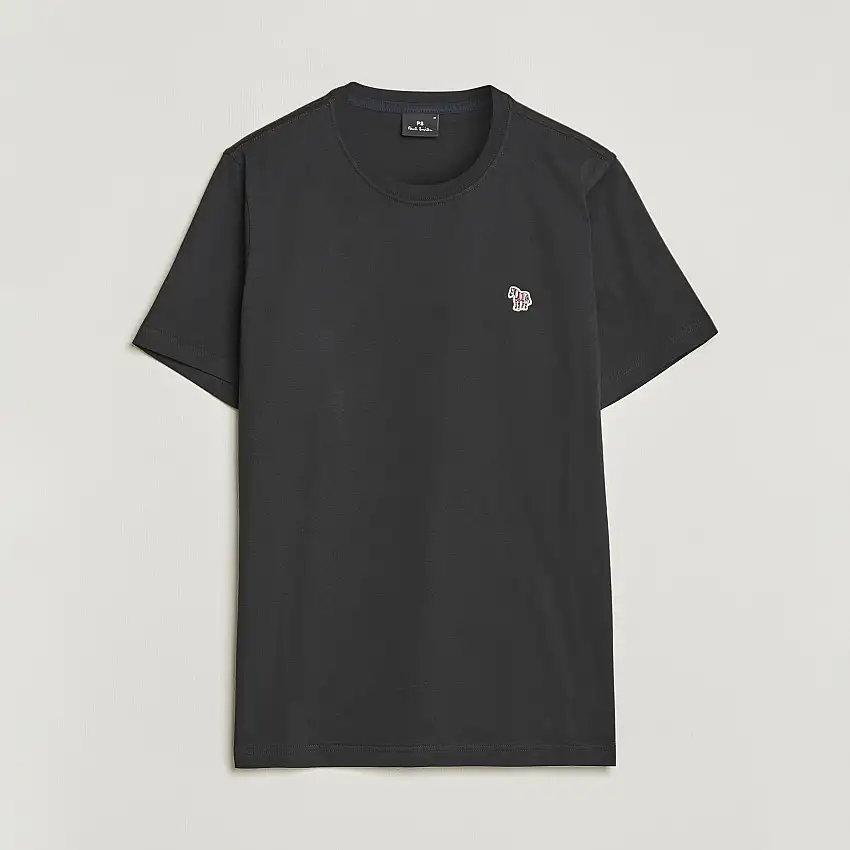 Classic Organic Cotton Zebra T-Shirt Black