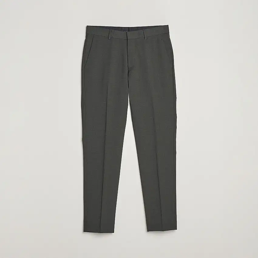 Tenuta Wool Travel Suit Trousers Olive Extreme
