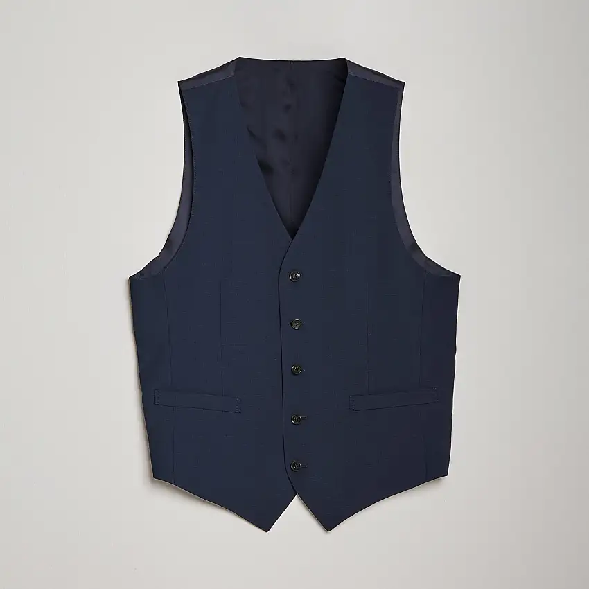 Wayde Wool Travel Waistcoat Royal Blue