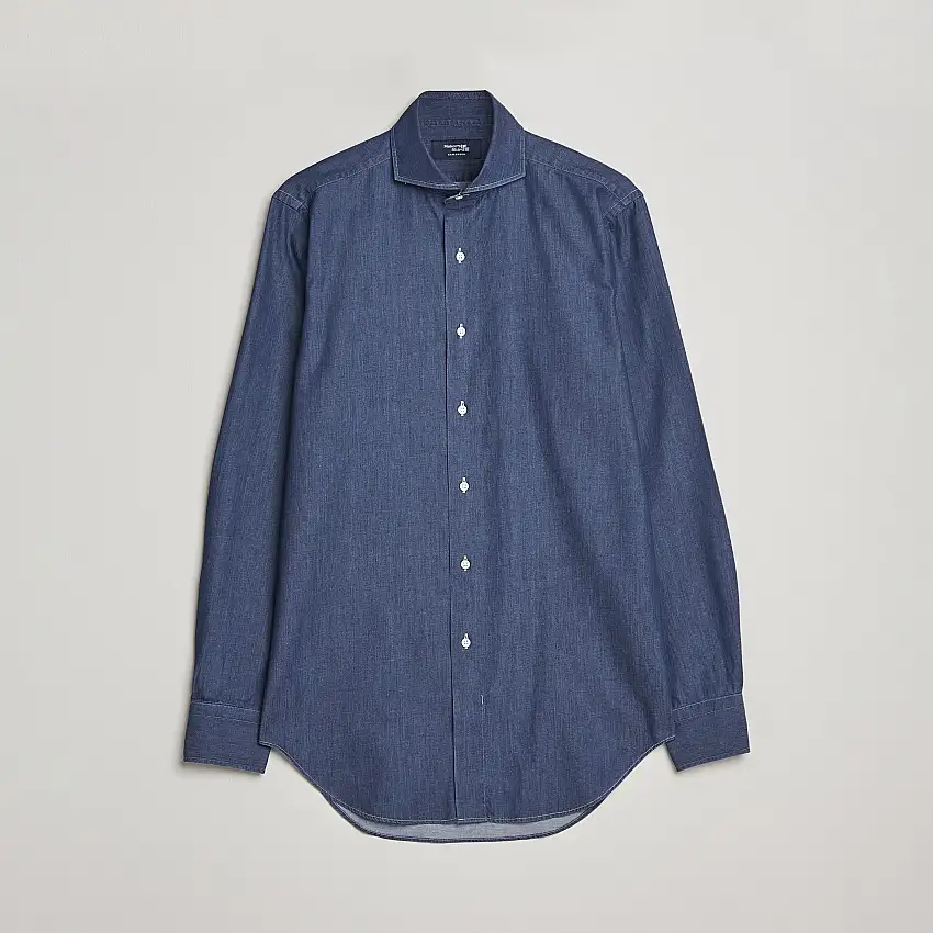 Slim Fit Denim Shirt Dark Indigo