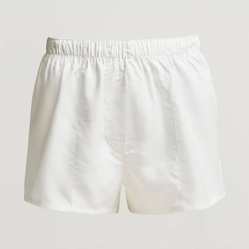Woven Boxer Shorts Slim White
