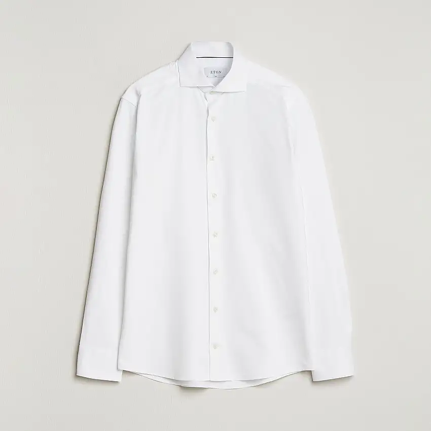 Slim Fit Four Way Stretch Shirt White