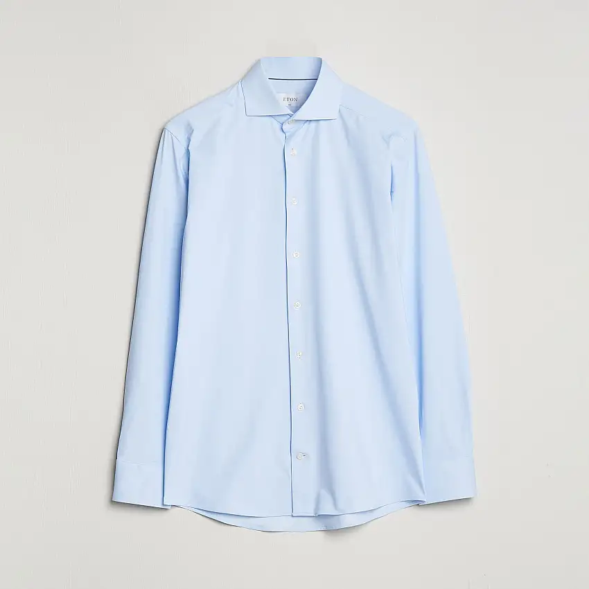 Slim Fit Four Way Stretch Shirt Light Blue