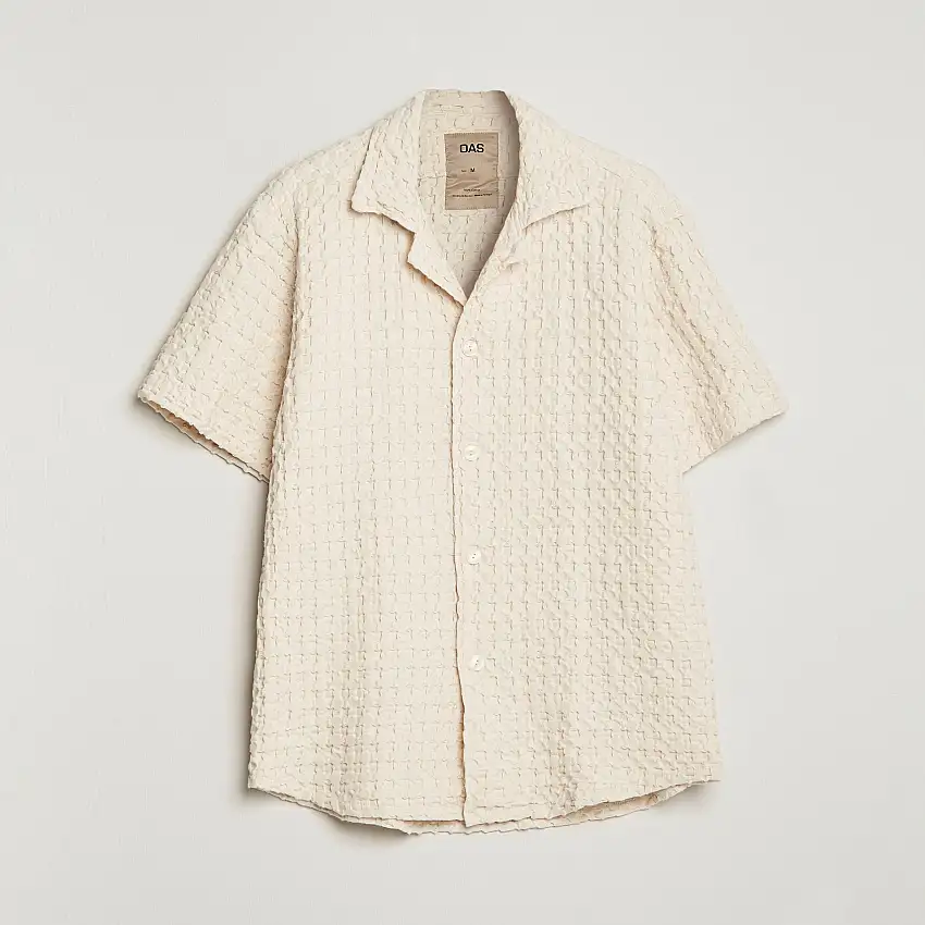 Cuba Waffle Shirt Ecru
