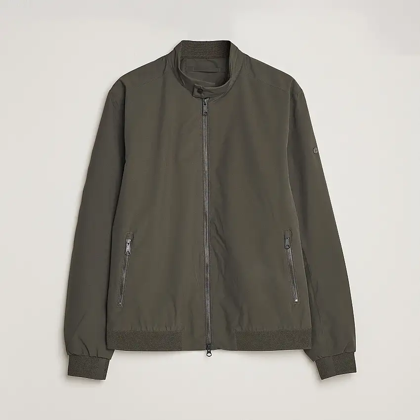 Plain Waterproof Jacket Dark Olive
