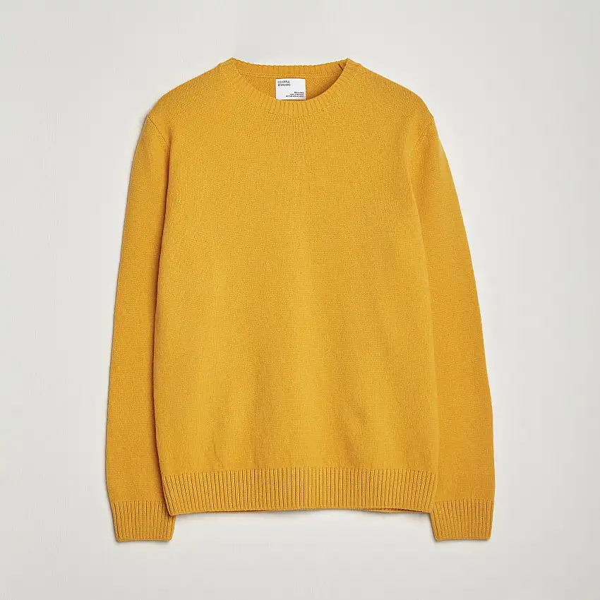 Classic Merino Wool Crew Neck Burned Yellow