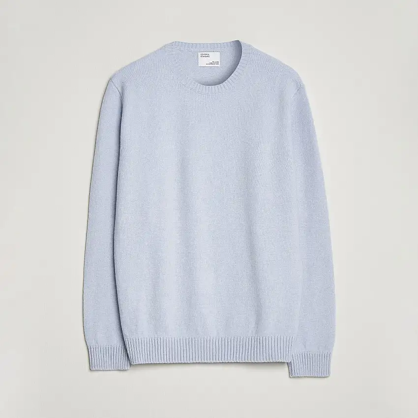Classic Merino Wool Crew Neck Polar Blue