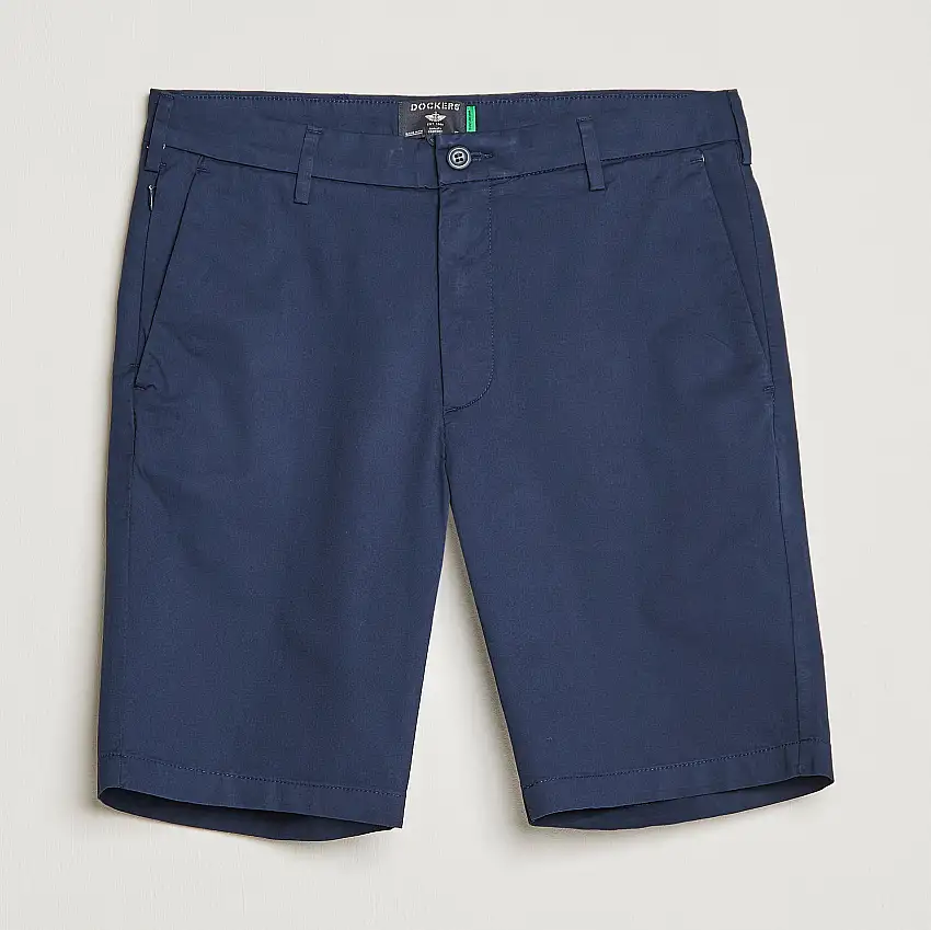 Cotton Stretch Twill Chino Shorts Navy Blazer