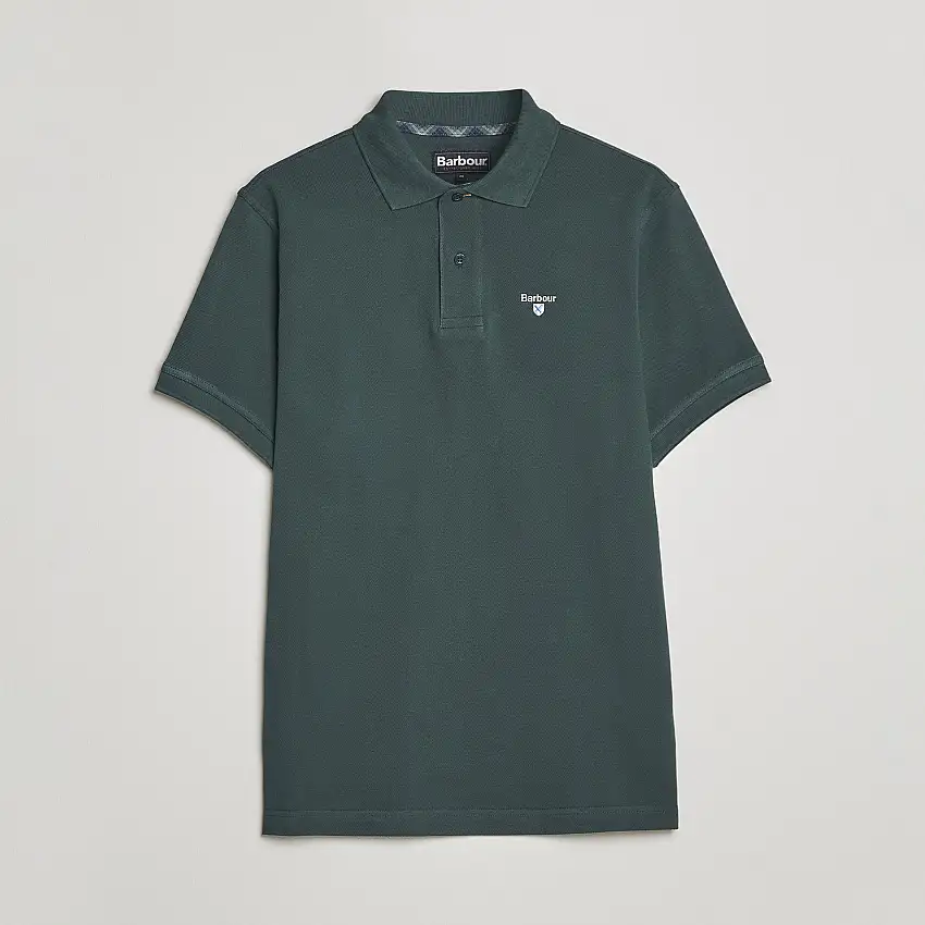 Tartan Pique Polo Green Gables